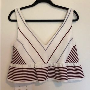 Elizabeth and James cropped ruffle tank